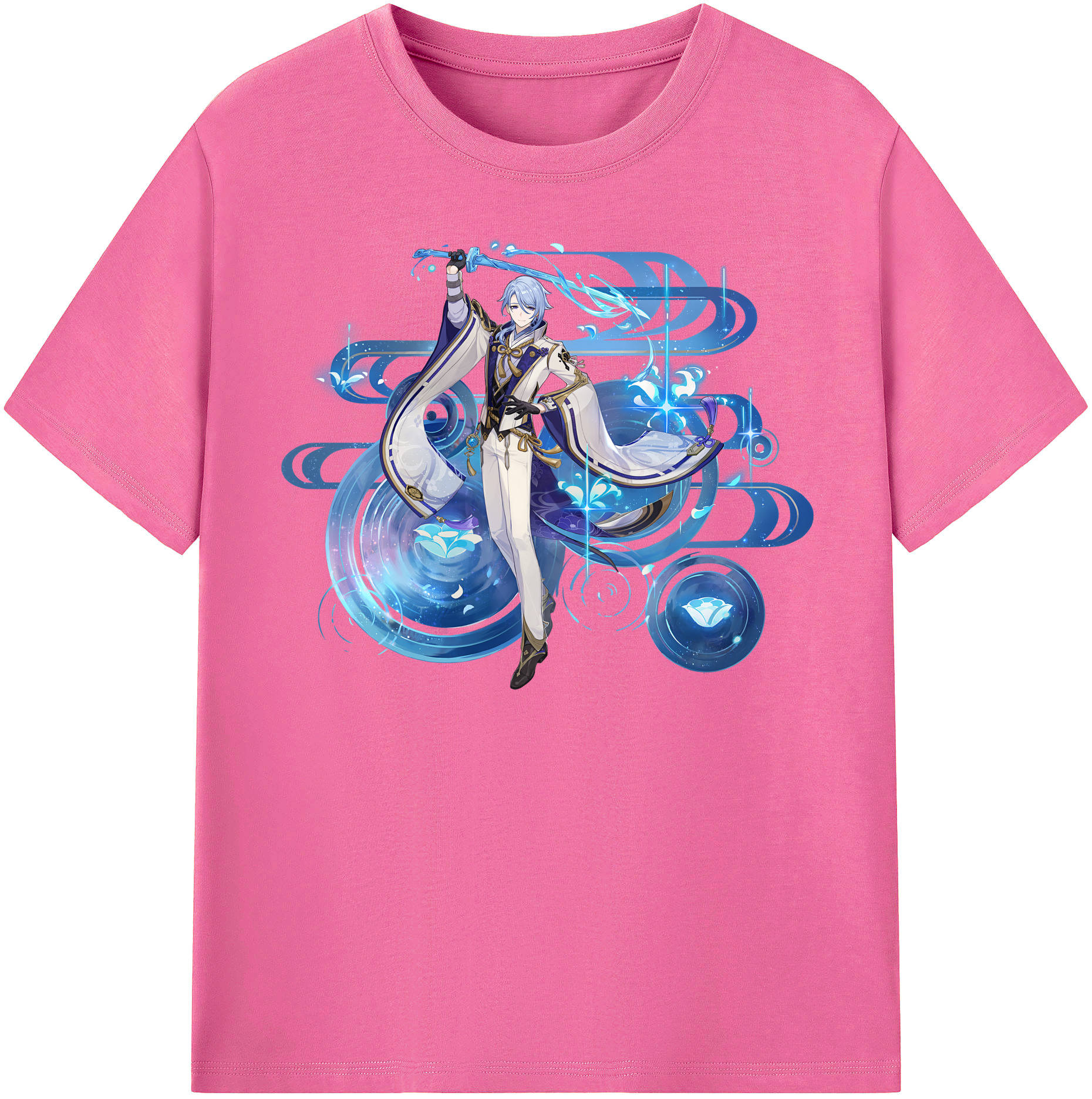 げんし神 神里綾人 かみさとあやと genshin Kamisato Ayato レディースカジュアルプリントTシャツ（綿100％）